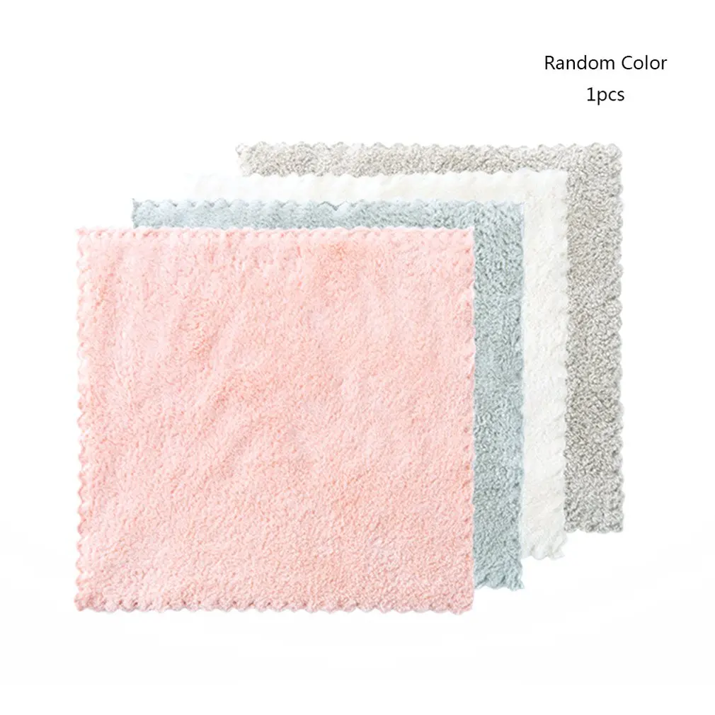 

Coral Velvet Multifunctional Kitchen Cleaning Cloth Dish Bowl Wash Cloth Furniture Floor Table Wipe Rags Home Supplies