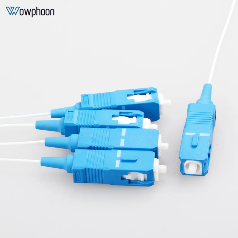 Волоконно оптический разветвитель PLC 1*4 SC/UPC 0 9 мм стальная трубка 1x4 Mini optical Fiber plc