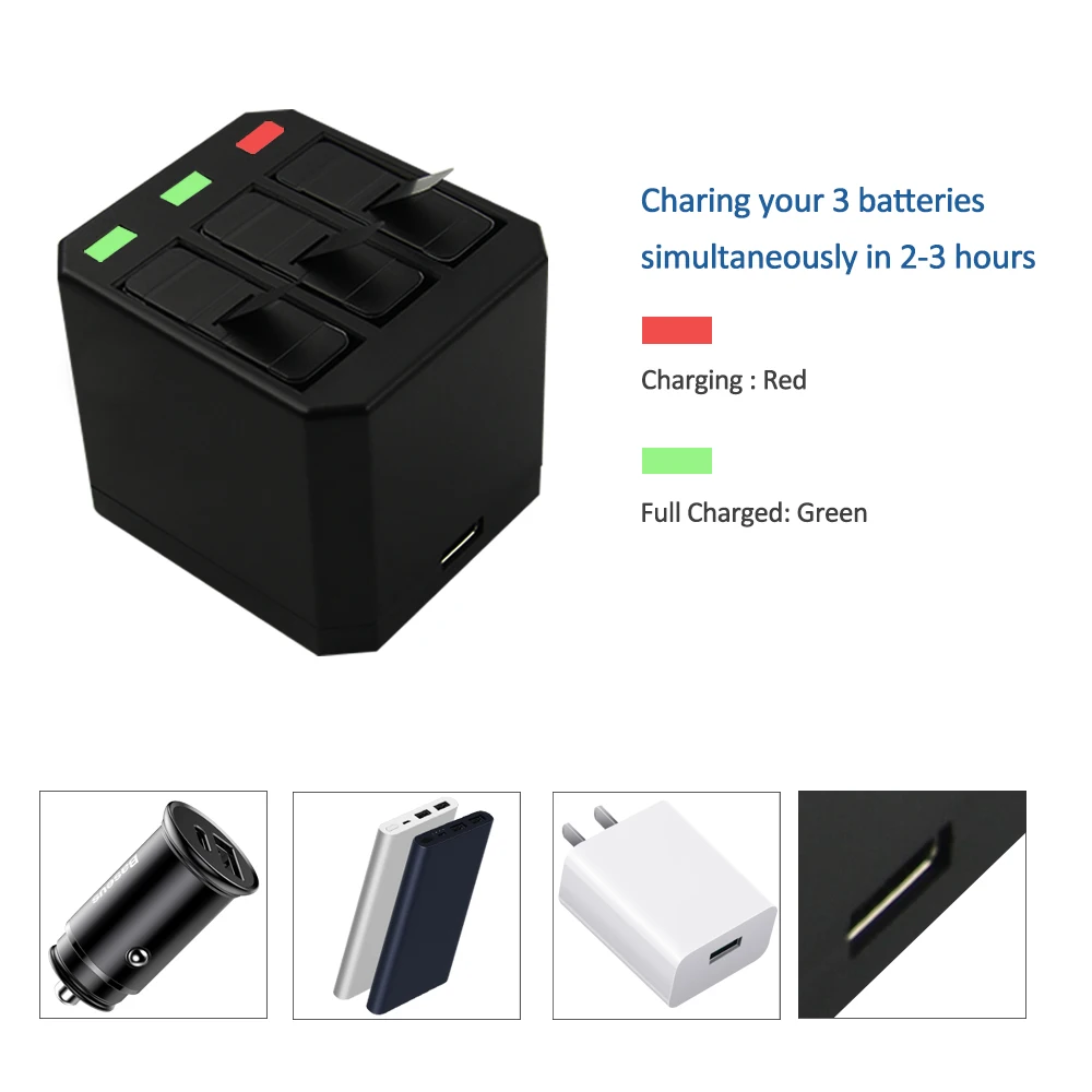 AHDBT-501 Аккумулятор для камеры GoPro Hero 5 Gopro 6 7 AHDBT 501 1500 mAh/AHDBT501 USB зарядное устройство для Go Pro 7 6 5 Hero5 аксессуары