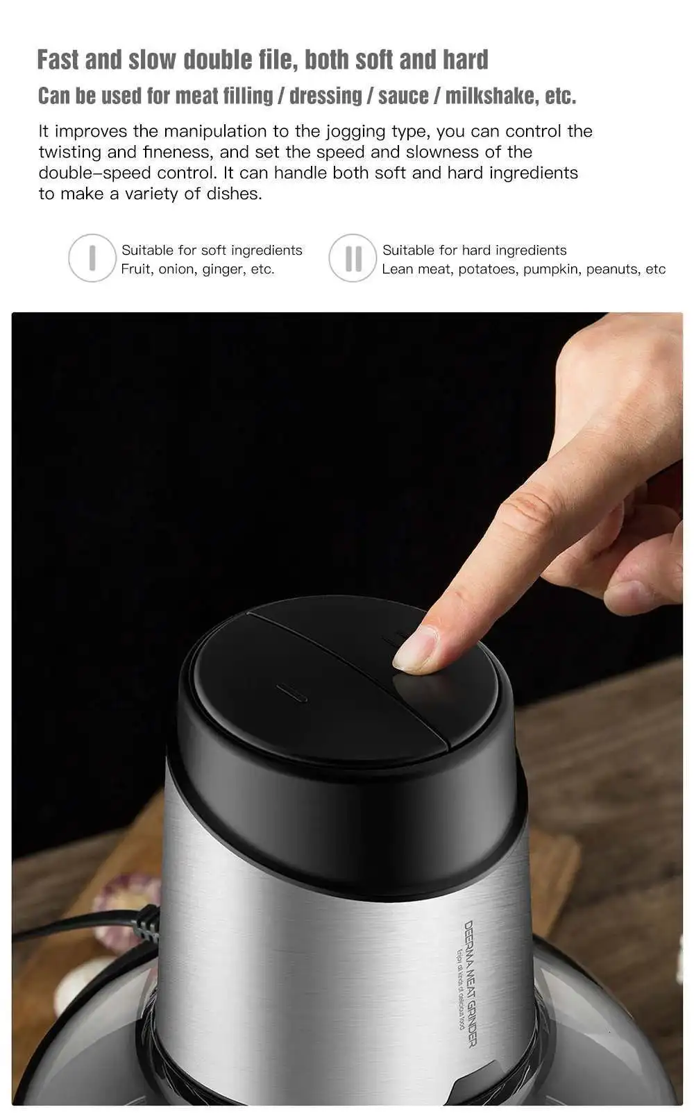 Xiaomi Dem-jr01 1.8l Future blender Мясорубка из нержавеющей стали электрическая мясорубка Автоматическая тризная машина для домашнего использования