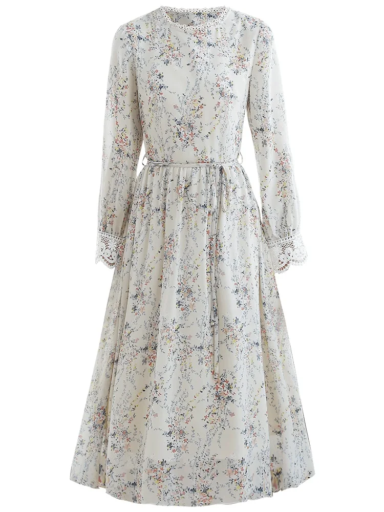 Женское шифоновое платье с поясом Only Plus весеннее элегантное облегающее