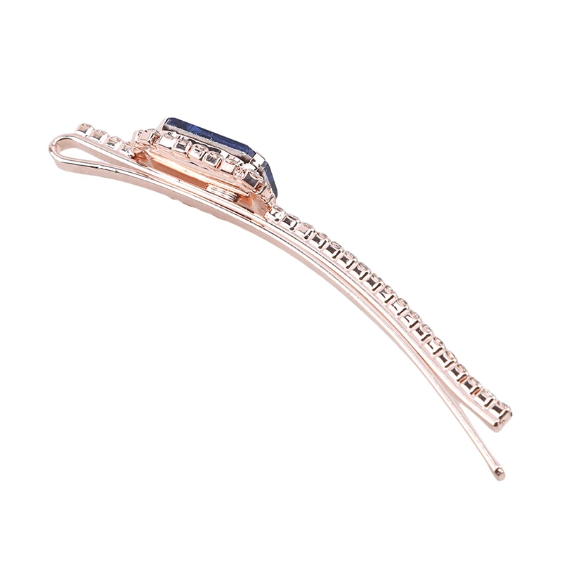 Трендовые квадратные заколки для волос женщин и девушек цвета розового золота с