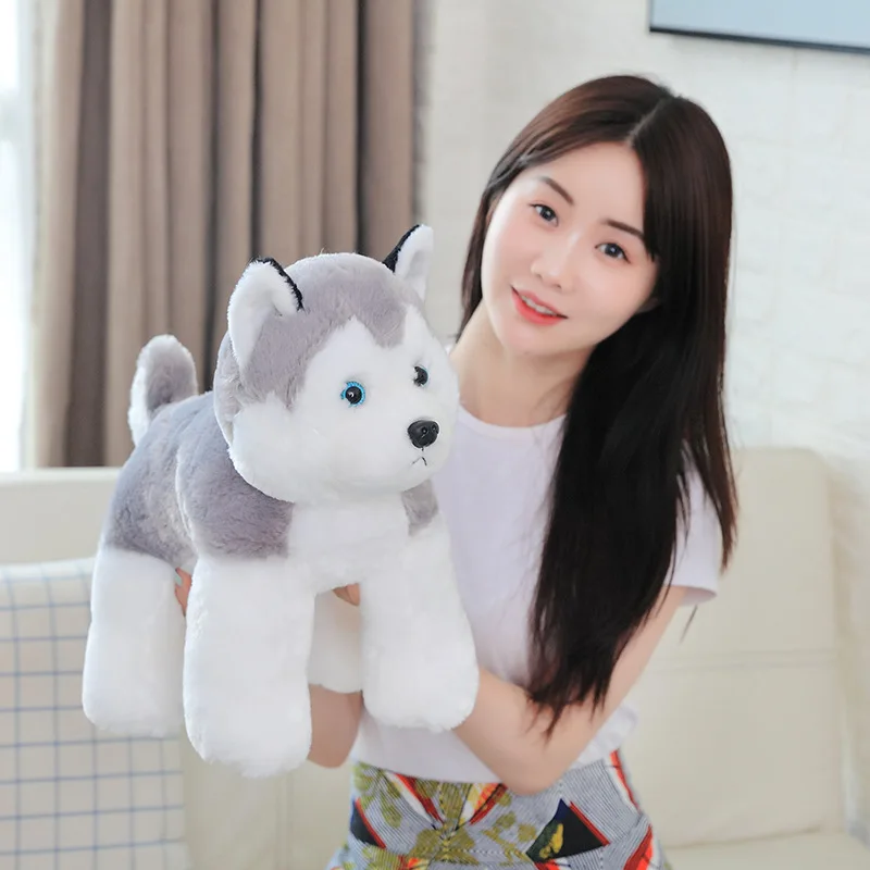 Милая пушистая игрушка собака 22 см оптовая продажа удерживающая подушку кукла