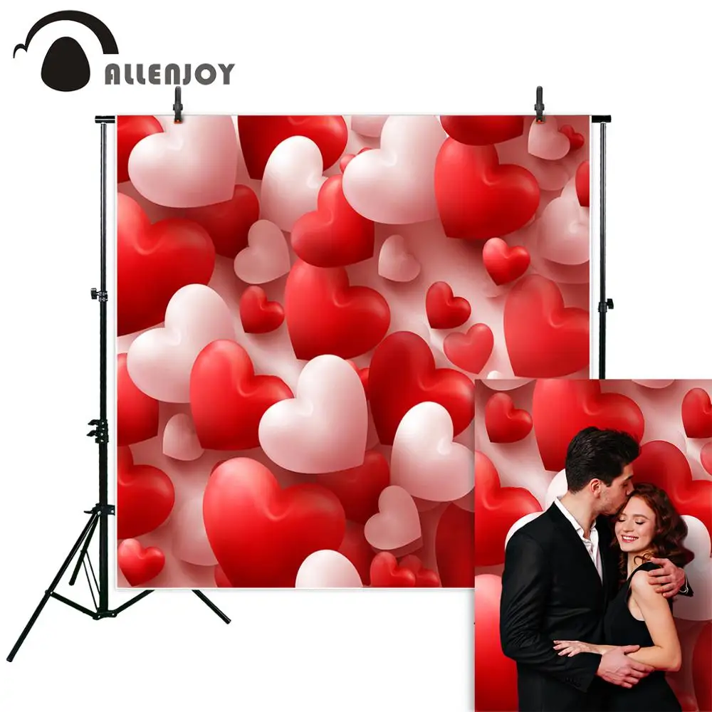 Allenjoy фон-валентинка фотография красный розовый 14 февраля Любовь Сердце вечерние