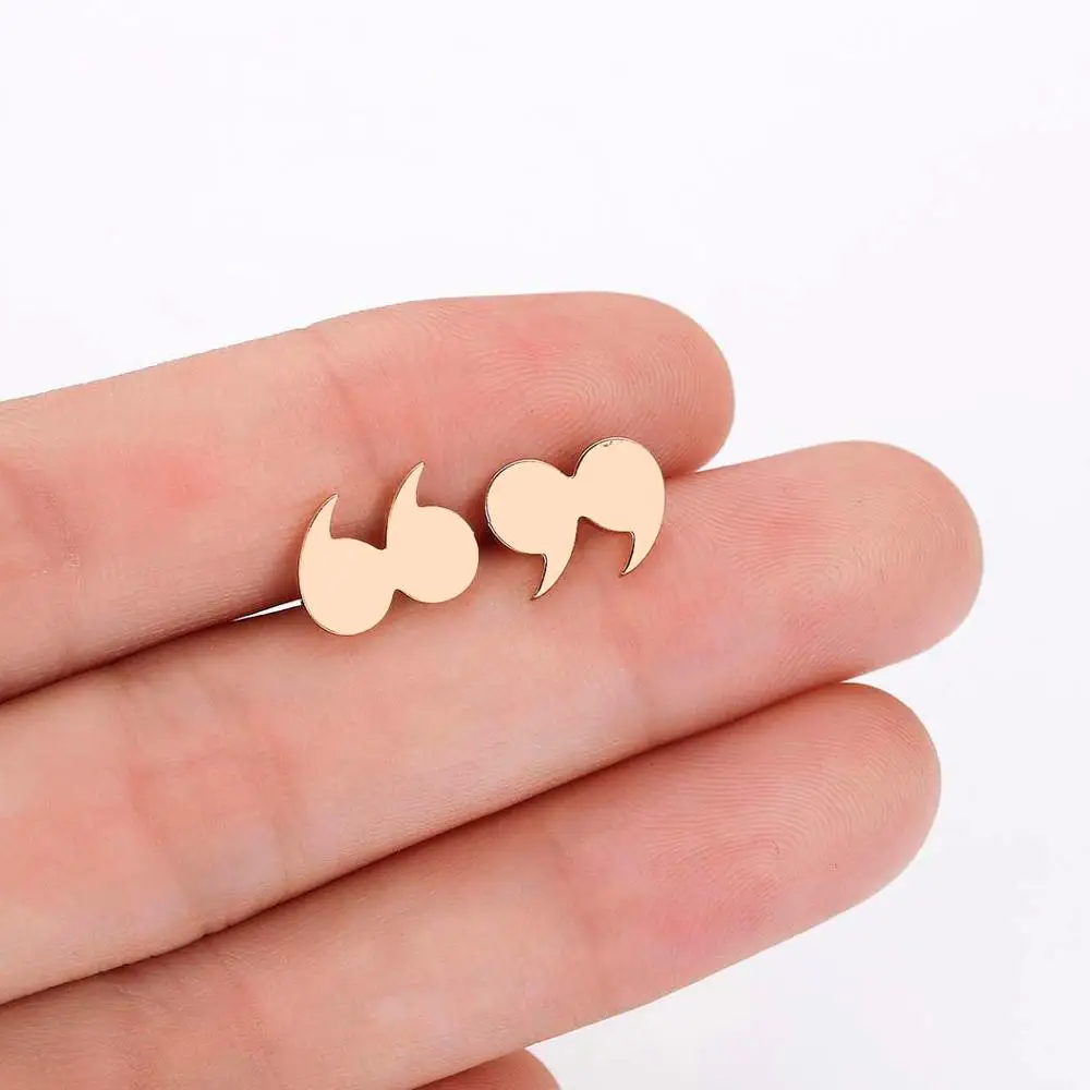 CHENGXUN маленькие серьги-гвоздики с цитатой для женщин и девушек простое украшение