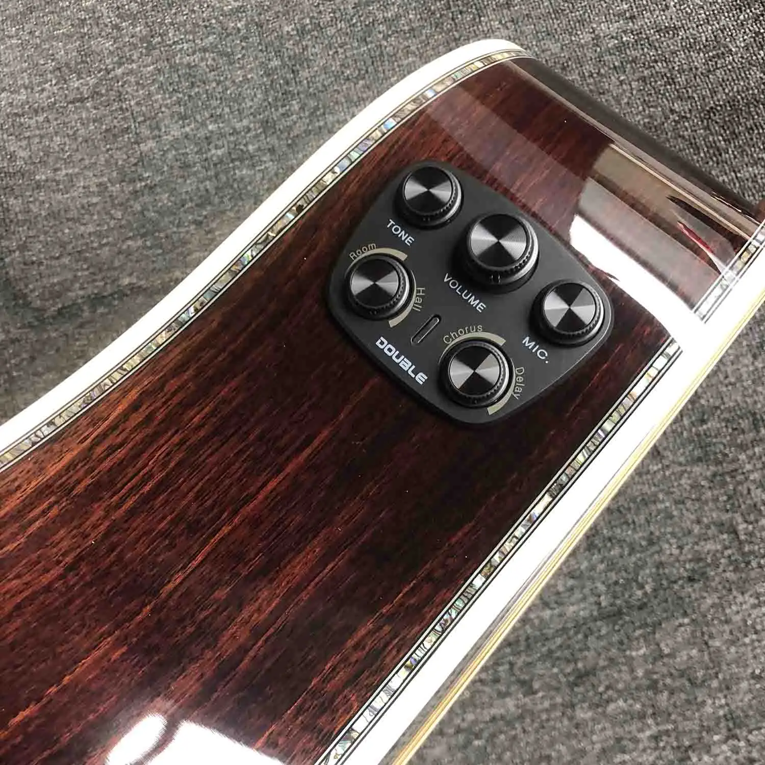 Акустическое гитарное ушко Sunburst 41 дюйм из массива ели с цветочными вставками