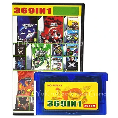 Коллекция 369 в 1 32 битная картридж для видеоигр консоли Nintendo GBA|Картриджи| |