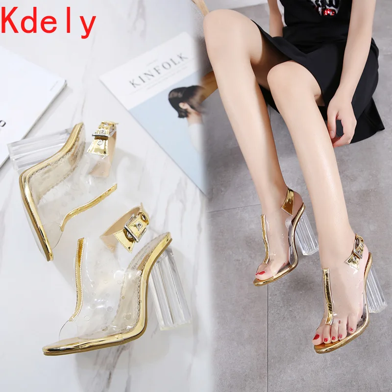 

Crystal Show Stripper Heels Clear Shoes Women 2021 Platforms High Heels Sandals Female Transparent Sexy Wedding Shoes Slipper