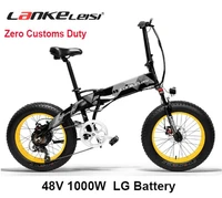 electric bike lankeleisi x2000 plus 48v 1000w 12 8ah lg lithium battery spokes wheel fat tire ebike 7 speeds foldable