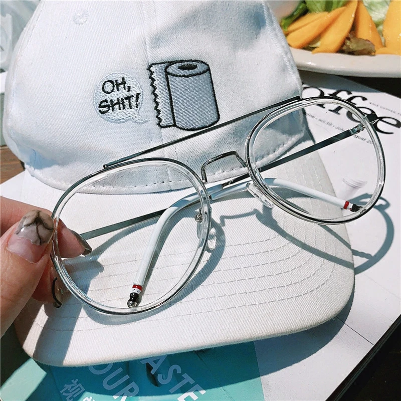 

Vazrobe Transparent Glasses Women Male Aviation Eyeglasses Frames Female Oversized 152mm Spectacles for Reading Optical Lens
