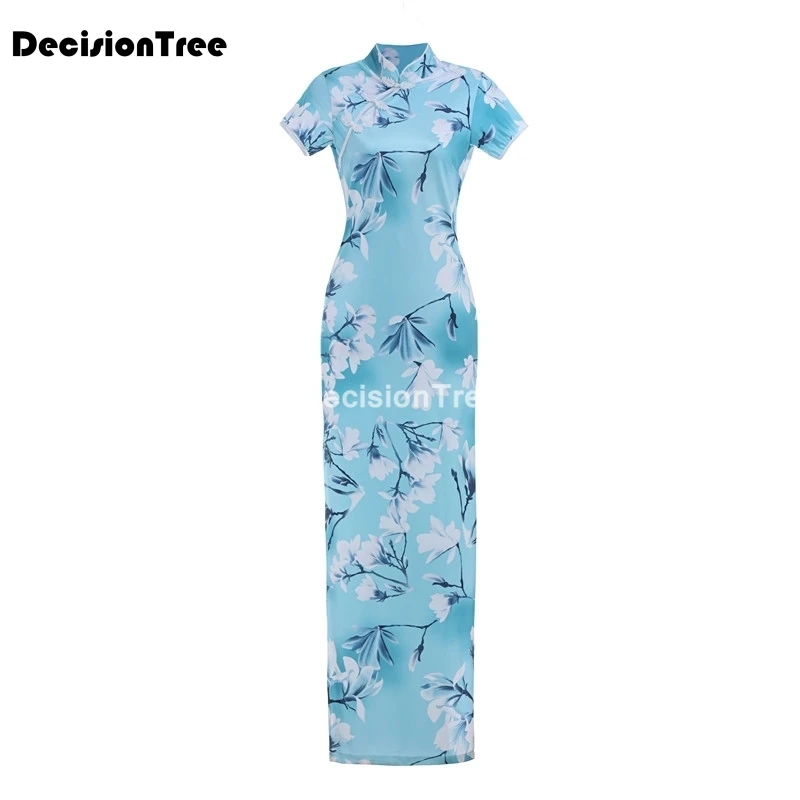 Традиционное китайское платье Ципао 2021 пикантное с разрезом костюм Тан