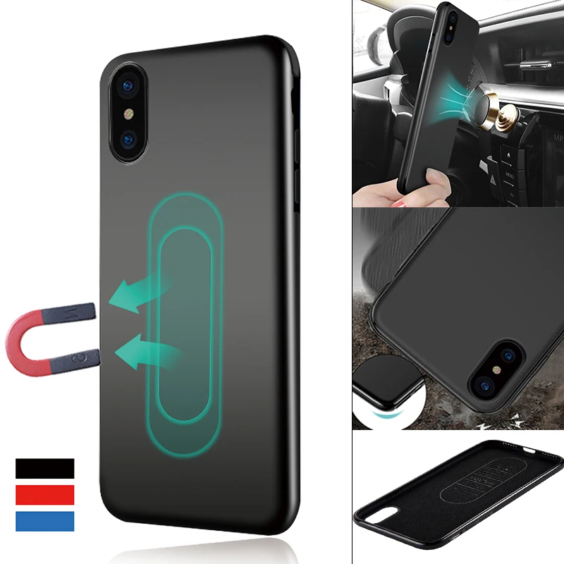Ультратонкий Магнитный чехол для телефона iPhone Xr Xs Max X 6 6S 7 8 Plus 11 Pro Мягкий