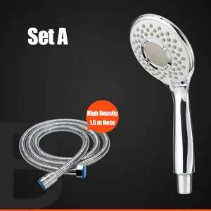 Zhangji 3-режимная Регулируемая ручная душевая лейка с платтинговой хромированной водосберегающей насадкой, душевой набор с шлангом и алюминиевым держателем