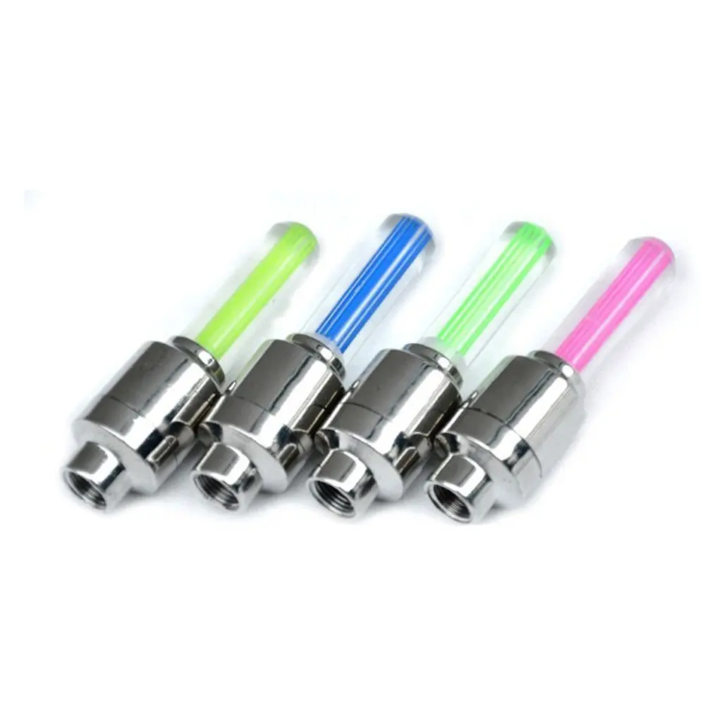 

Bicycle Bike Light Mountain Road LED Tyre Tire Valve Caps Cycling Wheel Spokes Glow Stick Light Gas Nozzle Valve Core