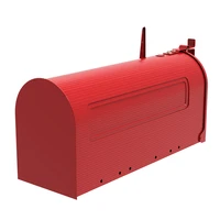 durable iron mailbox red outer street mailbox post office letter mail box for garden wall balcony drawer stand mailbox boxes