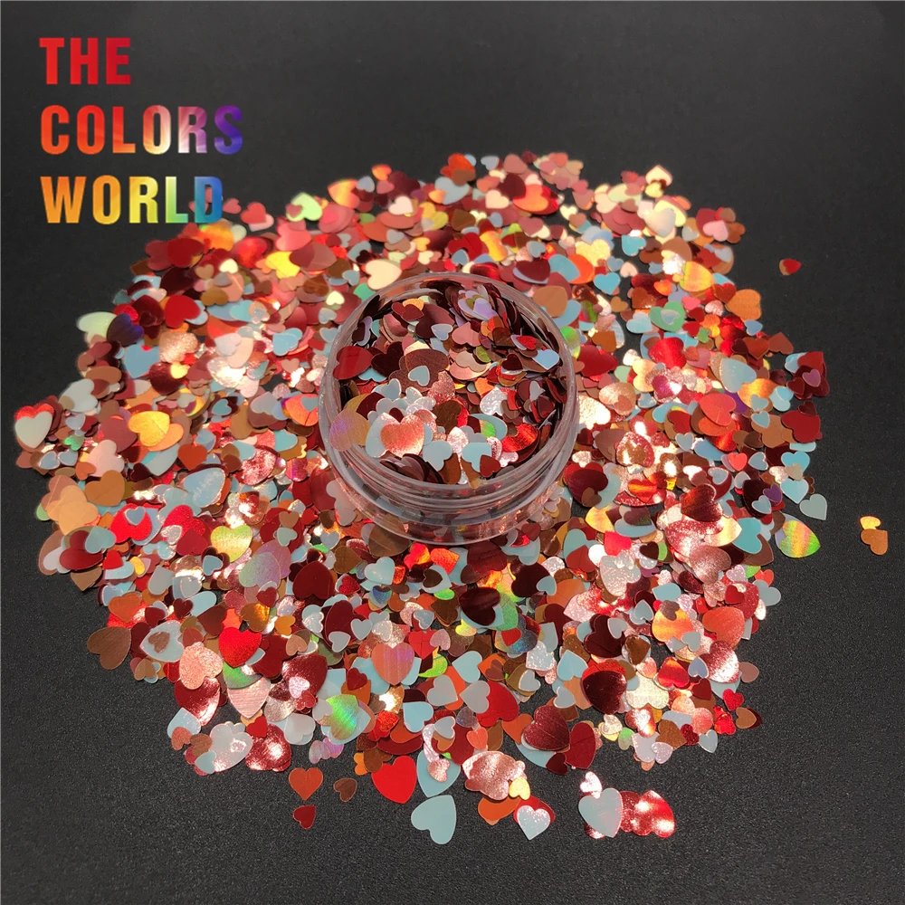 Искусственный Блеск для ногтей в форме сердца на День святого Валентина