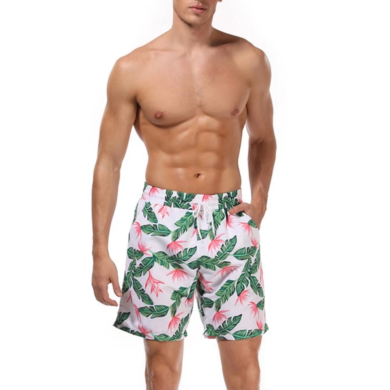 Мужские быстросохнущие Летние плавки с кокосовыми тропическими листьями