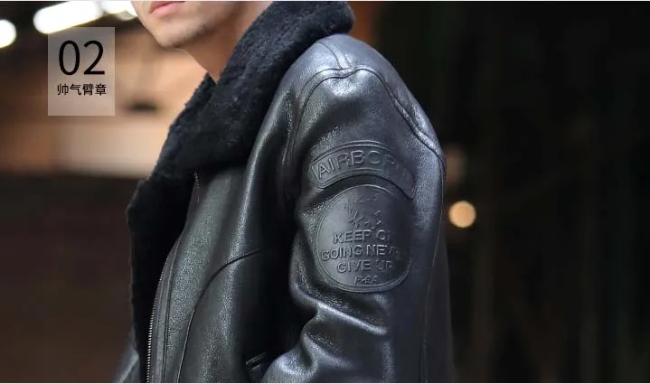 Новинка 2021 мужская куртка из натуральной овечьей кожи в русском стиле шерстяная