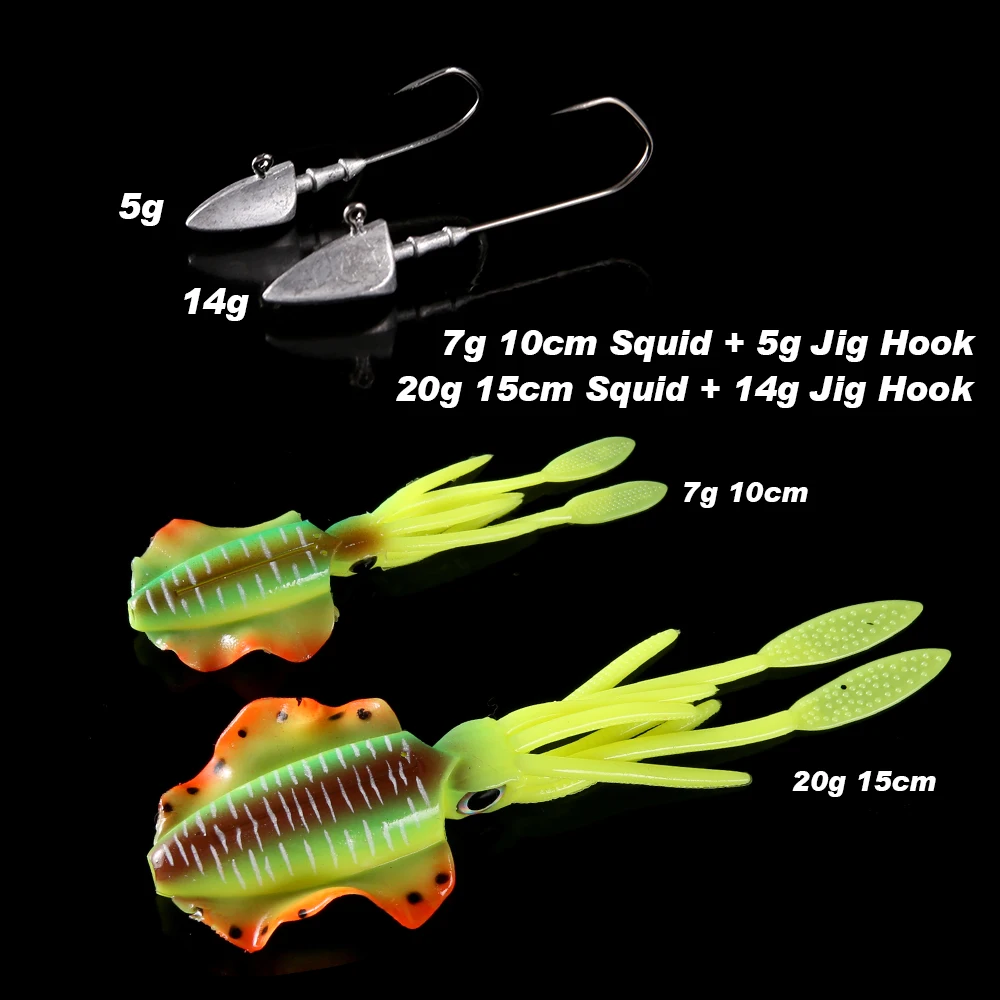 Приманка Осьминог для рыбной ловли 10 см/15 см|Наживки ловли| |