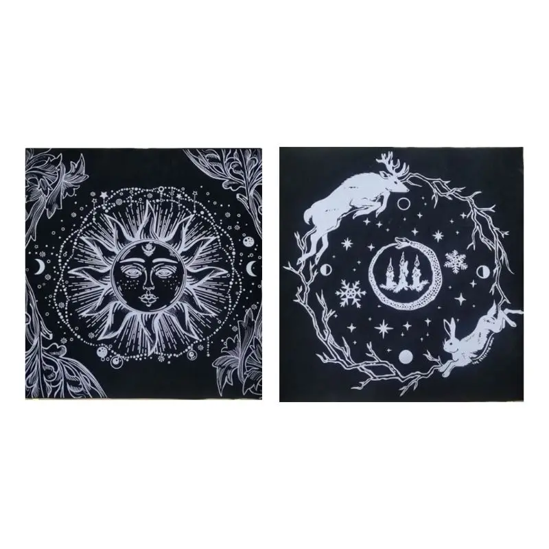 

Flannel Tablecloth Fate Guidance Board Game Rug Divination Cloth D0LB