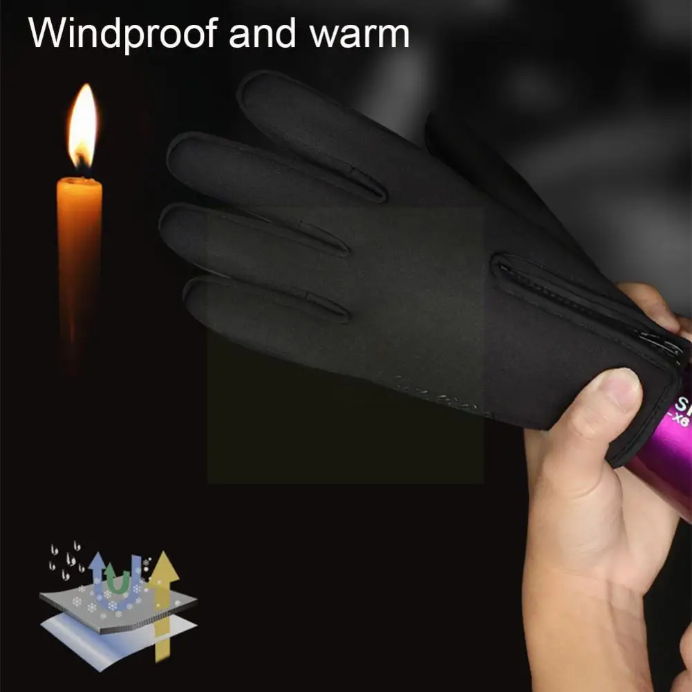 

Winter Warm Touchscreen Motorcycle Gloves for Ski Waterproof Cycling Fluff Warm Gloves Cold Weather Windproof Motos Gloves M1W1