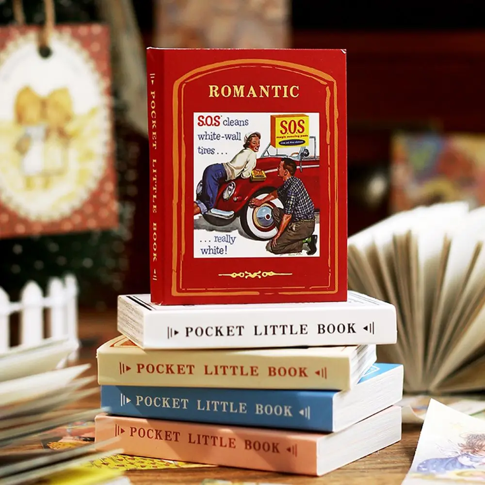 

Album Crafts Retro Decorative Memo Pad DIY Note Paper Scrapbooking Paper Material Paper Pocket Little Book Stickers