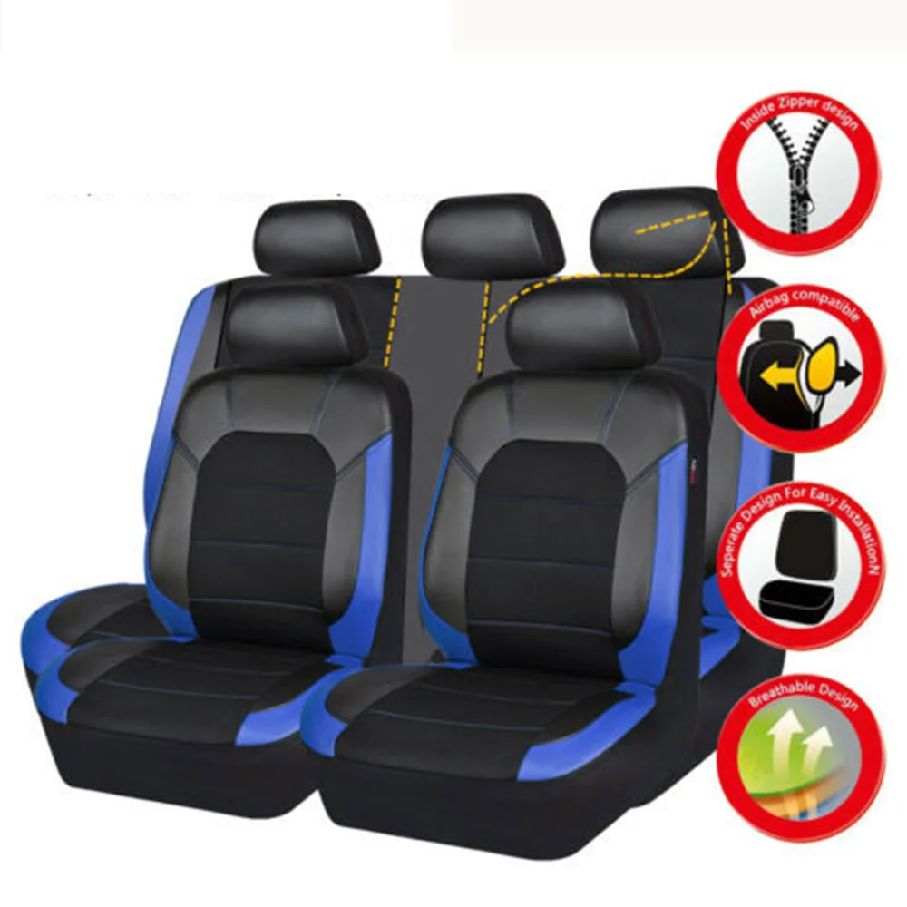 

Full Set Universal PU Leather Car Seat Covers Car Accessories for Mg Zs Mg3 Mg6, Roewe 350, Uaz Patriot, Zotye T600