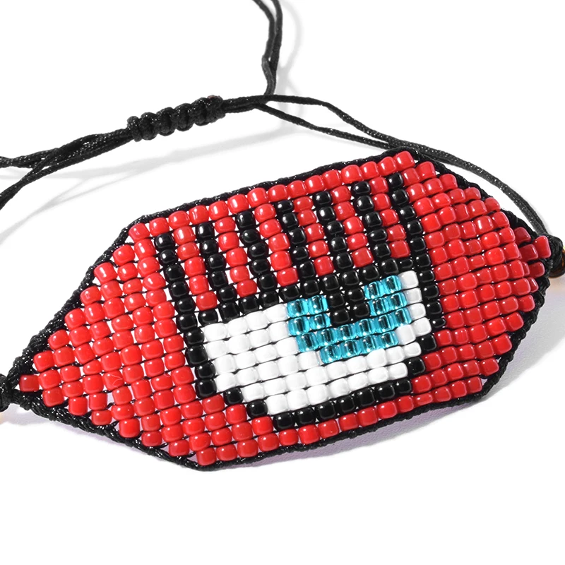 

Bracelet For Women Turkish Evil Eye Bracelets MIYUKI Heart Jewelry Men Lucky Eye Pulseras Mujer Handmade Femme Armband