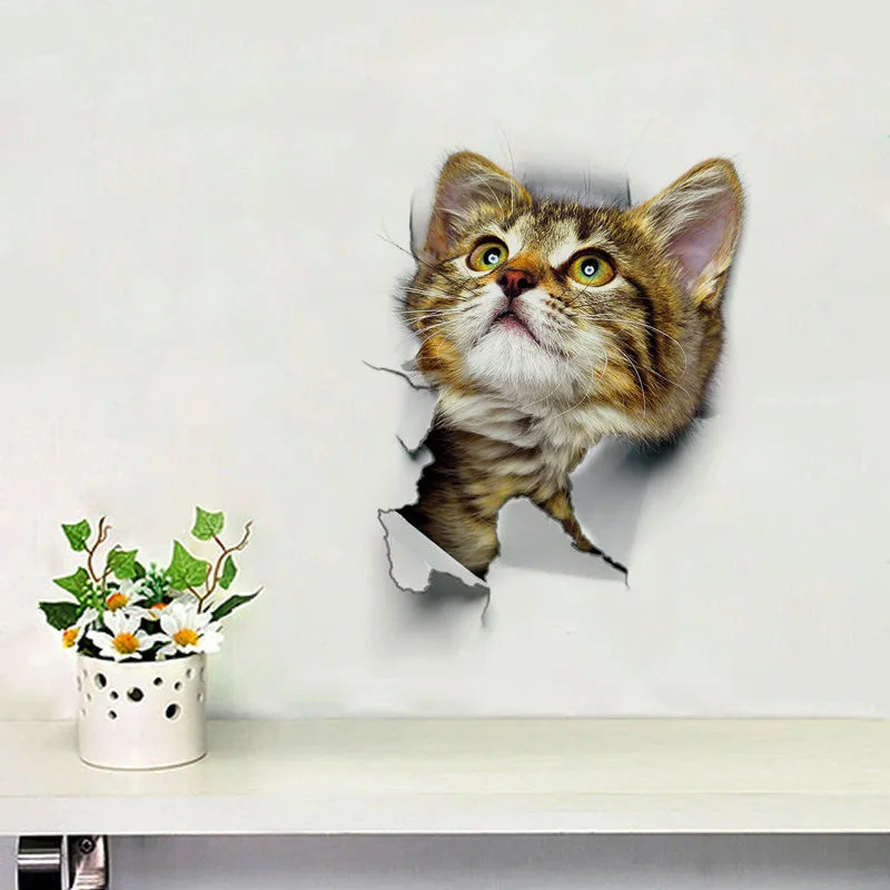 

3D Creativity Wall Stickers Waterproof Adhesive For Kids Rooms Home Wall Decor DIY Bathroom Toilet Stickers Room living room