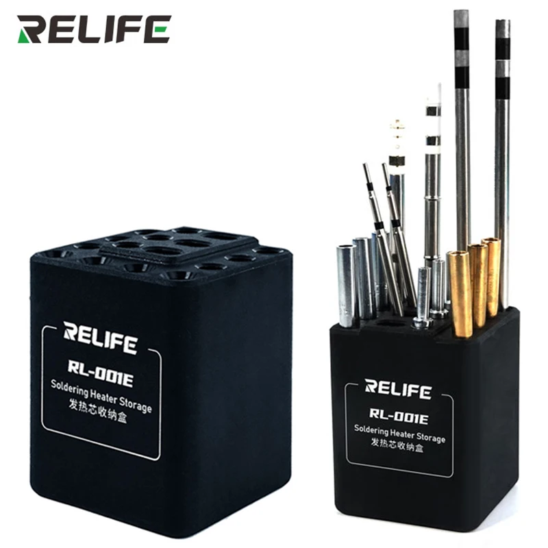 

RL-001E Soldering Heater Repair Storage Box for 210/110/115/105/245/235/T12/T13/TS1200/TS1300 Heating Core Storage Rack