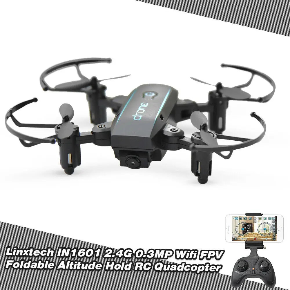 

Складной Радиоуправляемый квадрокоптер Linxtech IN1601 2,4G 0.3MP Wifi