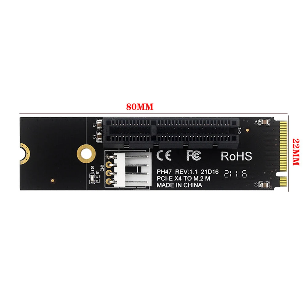 M.2 SSD NGFF to PCI-E X4 Expansion Card PCI-Express X1/X4/X8/X16 Slot Adapter Set with Cable Desktop Computer Extender Accessory |