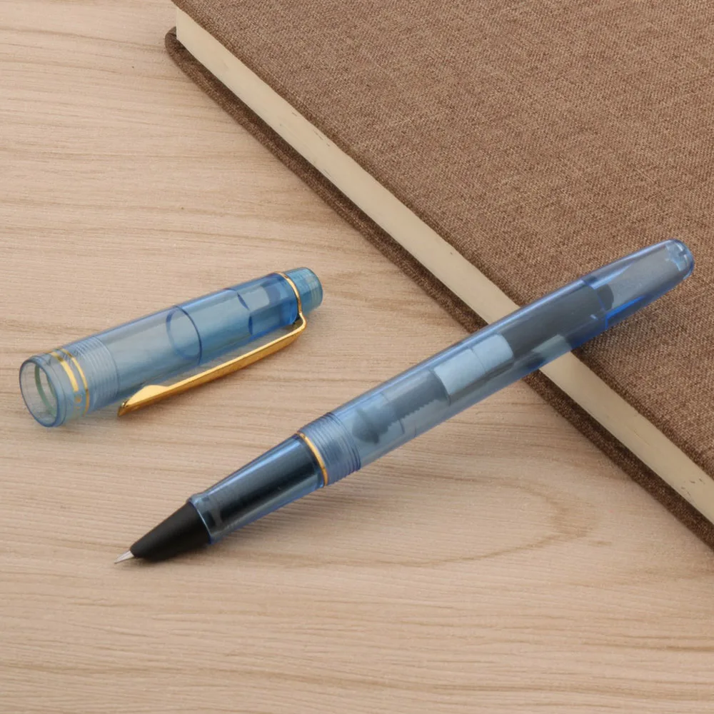 1 Pc Classic Rotation Design Stationary School Writing Golden Plastic Fine Hooded NIB Fountain Pen | Канцтовары для офиса и