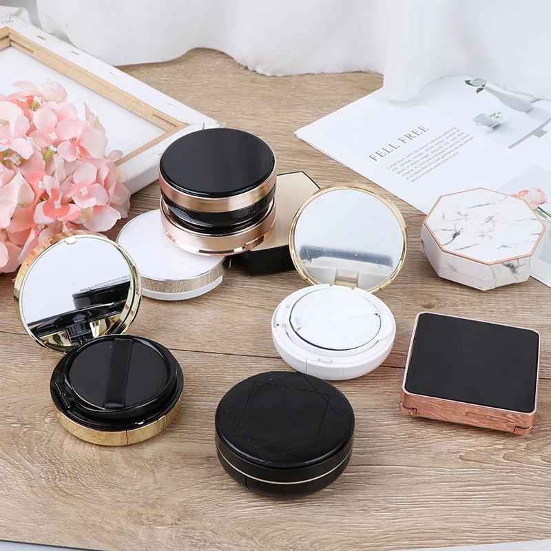 1set Empty Air Cushion Puff Box CC Cream Container Dressing Case Sponge Mirror mutli-type to choose
