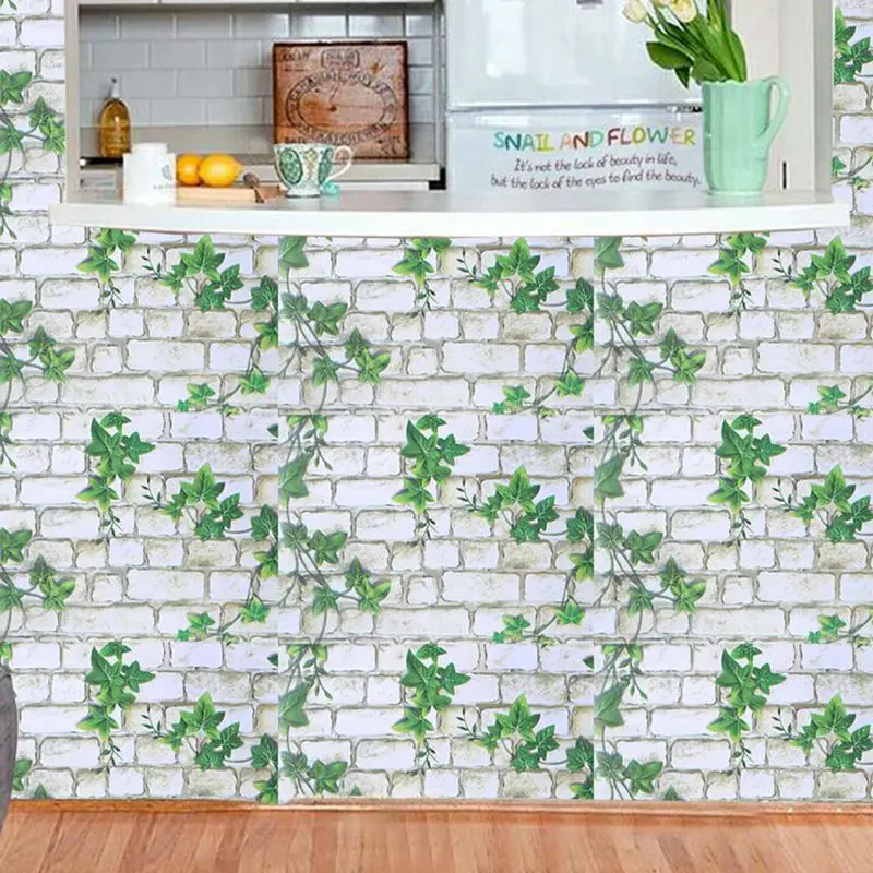 

3D Red Brick Wallpaper For Living Room Bedroom Kitchen TV Background Art Wall PVC Removable Self Adhesive Wall Papers Home Decor