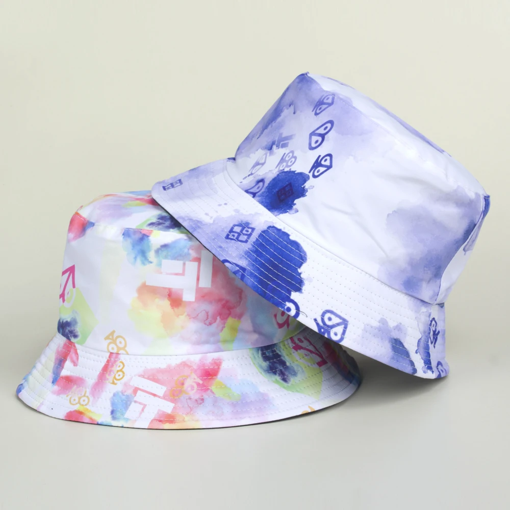 

Шляпа рыбака Lnk с рисунком брызг-чернил тени художественная раковина шляпа маленькие свежие парные тени шляпа Повседневная ветрозащитная д...