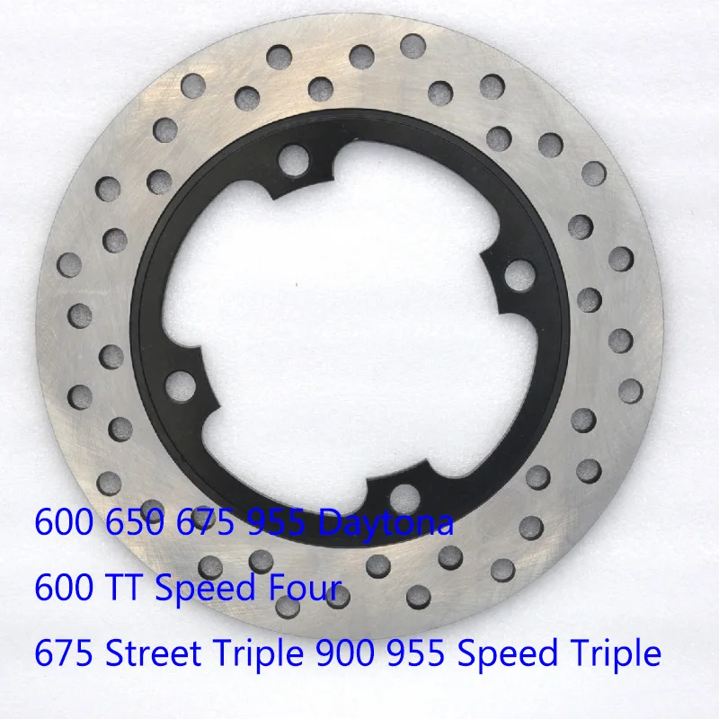 

Motorcycle Rear Brake Disc Rotor For 600 650 675 955 Daytona 600 TT Speed Four 675 Street Triple 900 955 Speed Triple