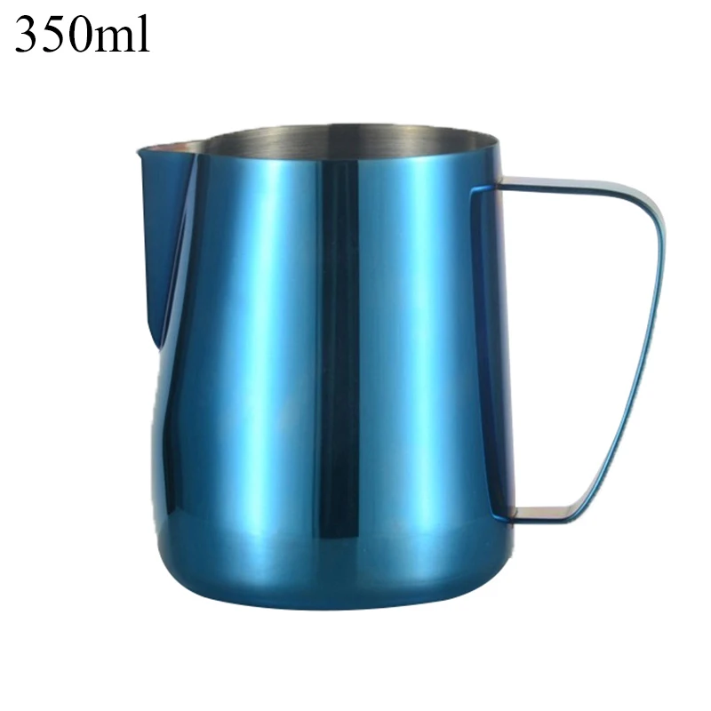 dark blue 350ml Кувшин для вспенивания молока из нержавеющей стали, кувшин для вспенивания молока для латте, кувшин для вспенивания молока, ручной кувшин для кофе эспрессо, бариста, ремесло - Цвет: dark blue 350ml