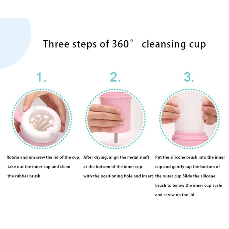 

Dog Foot Cleaner, Pet Grooming Brush, Prevent Water Splash,Dog Foot Cleaner, Suitable for Dogs and Cats M