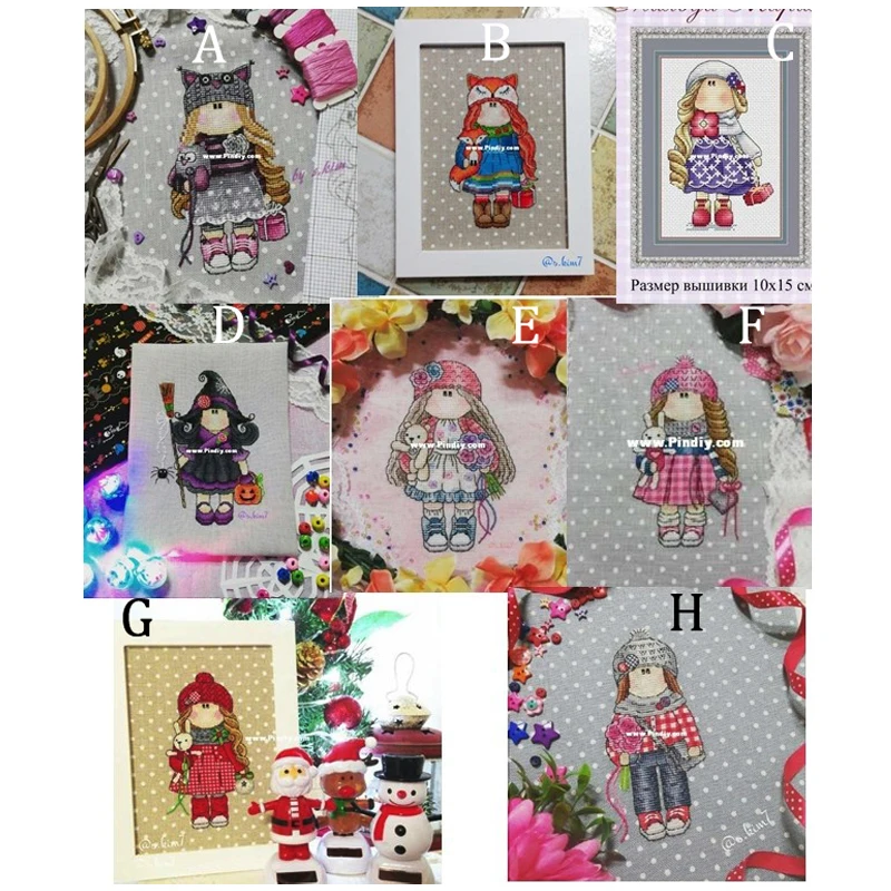 Золотая коллекция Набор для вышивки крестиком милая маленькая девочка праздник