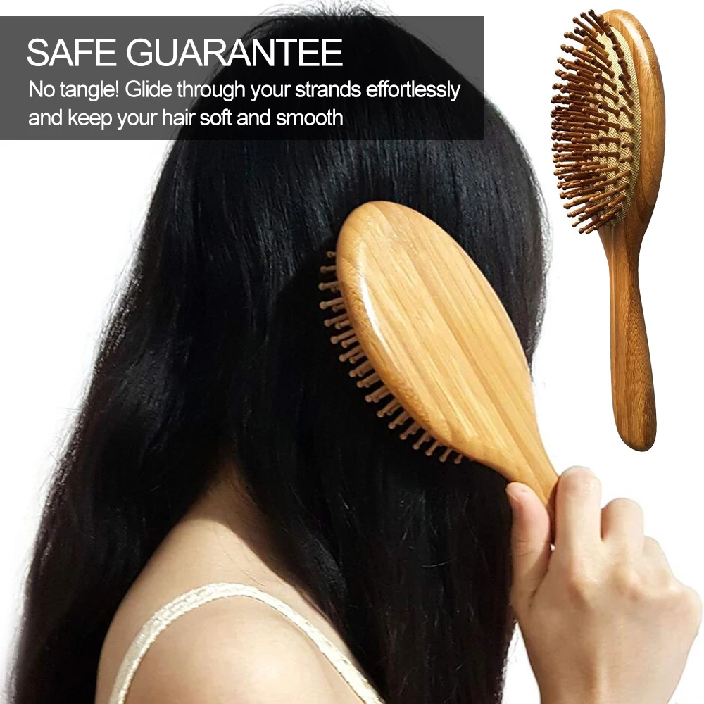 Профессиональная расческа для волос с воздушной подушкой и бамбуковой щеткой