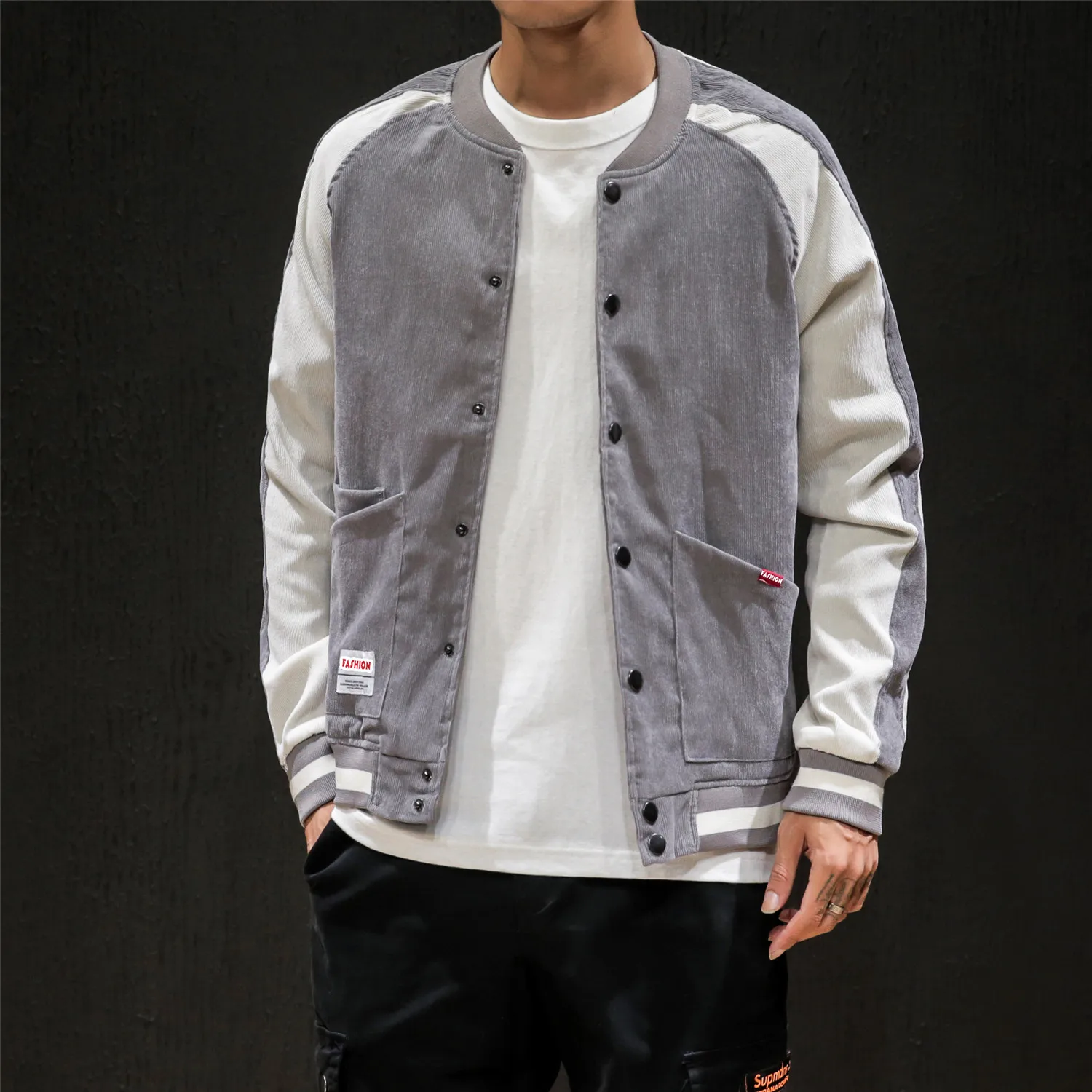 Куртка мужская 2019 Новая осенняя куртка Вельветовая бейсбольная спортивная