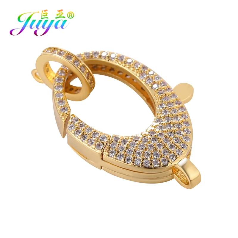 Juya 18K Reales Gold Überzog Zubehör Verschluss Verschluss Hummer Schließe Material Für DIY Hand Perlen Perlen Schmuck Machen – Detail 8