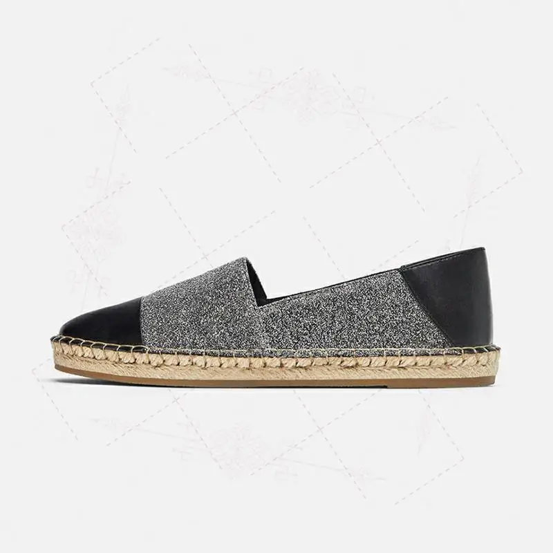 Туфли на плоской подошве; женские модные лоферы; chaussures femme; соломенная трикотажная женская обувь; повседневная обувь с круглым носком; Zapatos De Mujer - Цвет: as shown