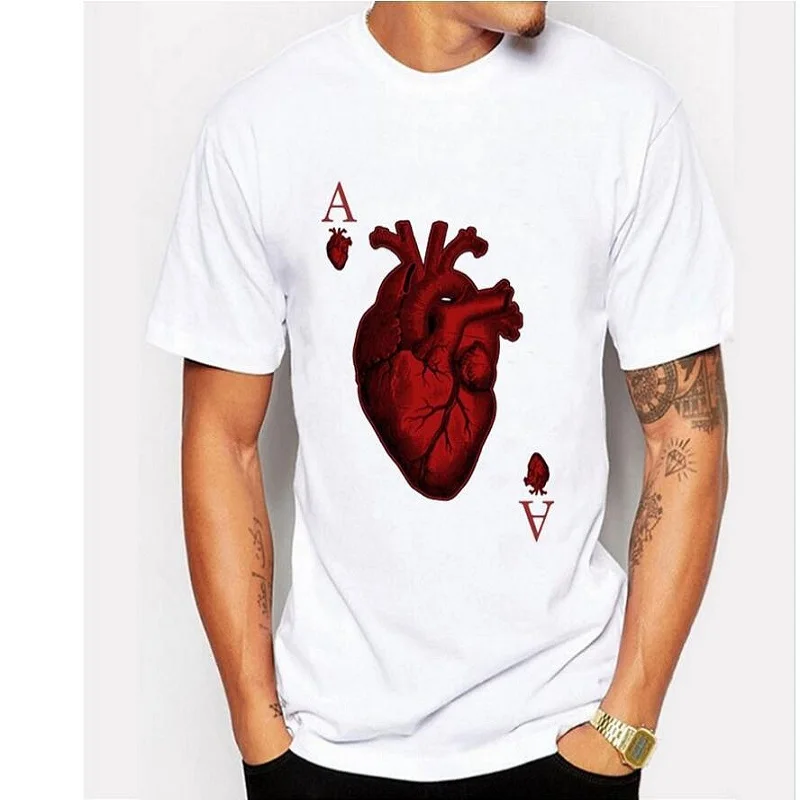 

2021 men's and women's summer new 3D printed poker series round neck T-shirt, youth casual cool Harajuku quick-drying clothes de