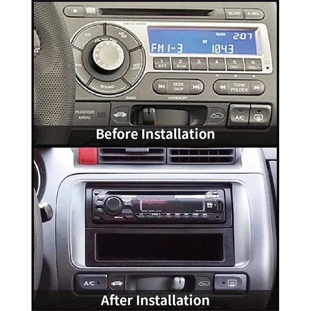 Радиоприемник Для Honda Jazz City стерео Cd Dvd 1 Din комплект креплений на панели рамка