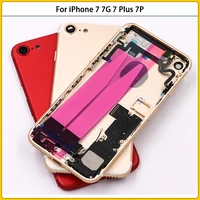 for iphone 7 7g 7 plus 7p battery back cover rear door middle frame chassis full housing caseflex cable part sim tray side key