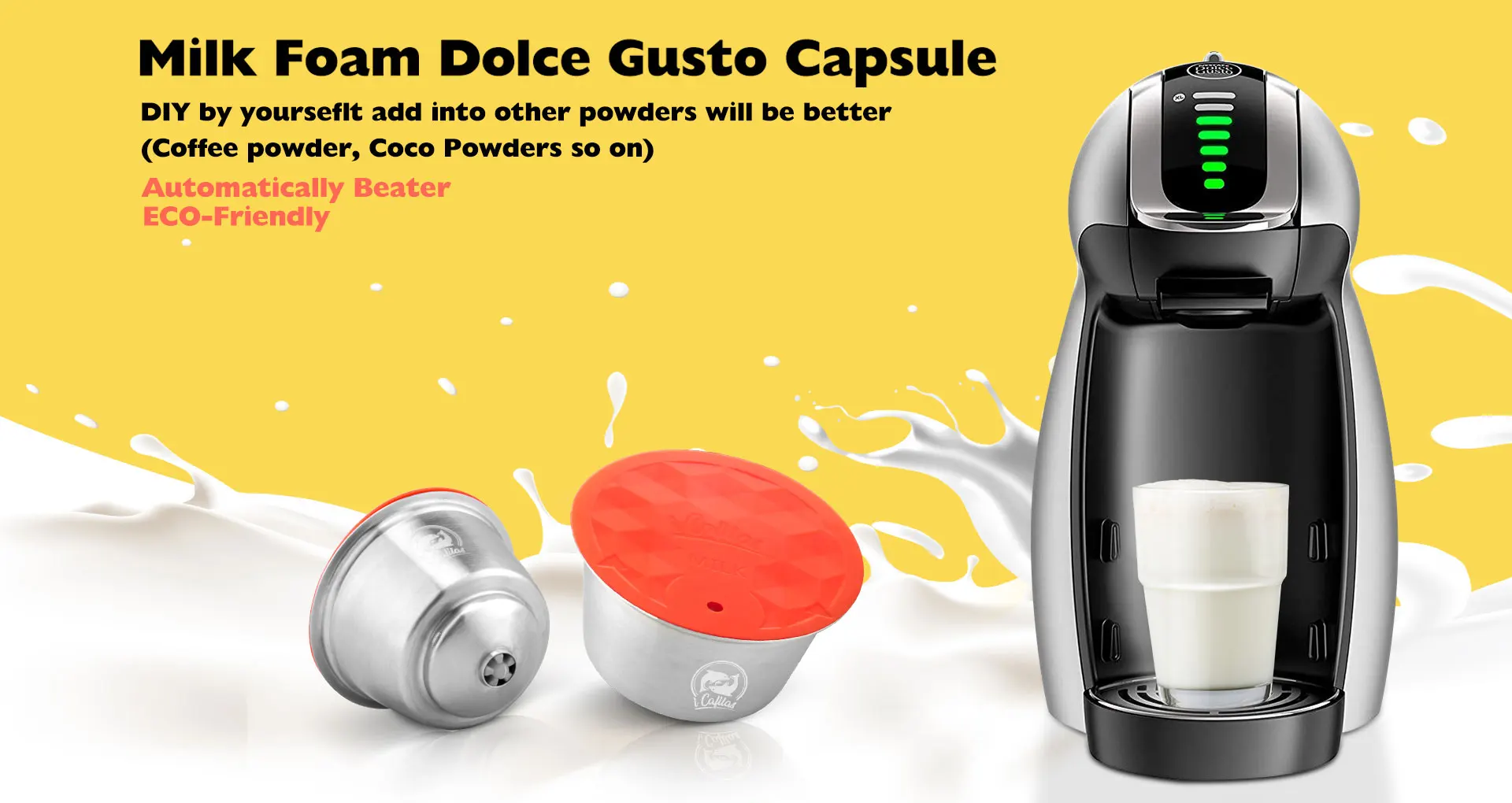 Фильтры для молочной пены i Cafilas для nescaffee dolcee Gusto из нержавеющей стали многоразовые Многоразовые капсулы для кофе Dolci Gusto