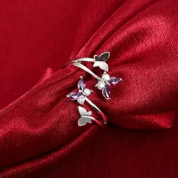 

Fashion K Gold Butterfly Open Ring White Gold Jewelry AKR094-C AKR094-B