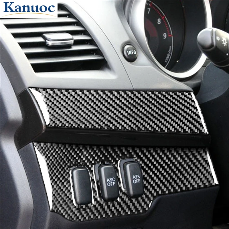 

Car Headlamp Switch Button Panel Trim Cover For Mitsubishi Lancer 2008-2015 Carbon Fiber Sticker Styling Accessories